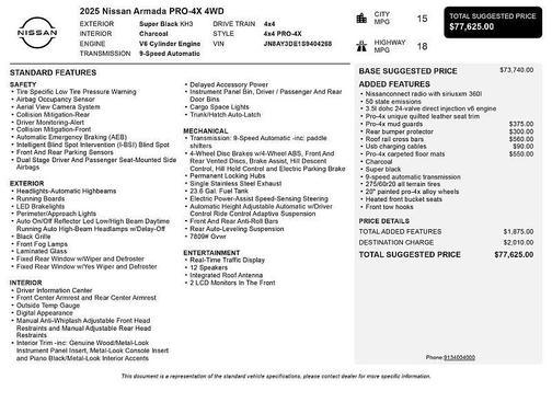 2025 Nissan Armada PRO-4X 4WD
