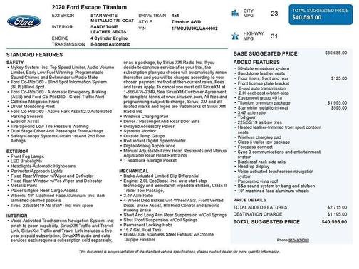 2020 Ford Escape Titanium