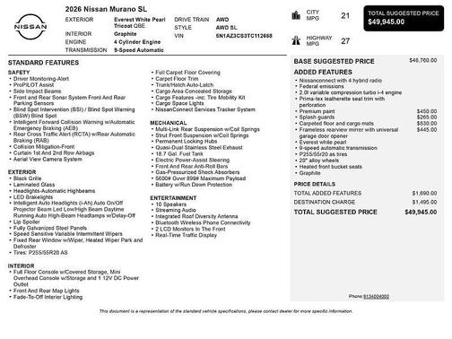 2026 Nissan Murano SL