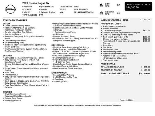 2026 Nissan Rogue SV