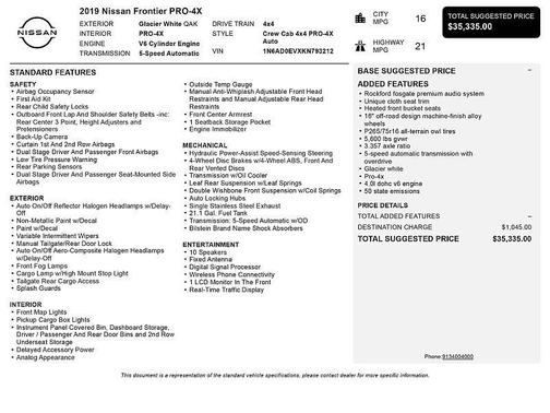 2019 Nissan Frontier PRO-4X