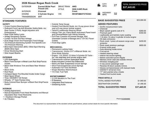 2026 Nissan Rogue Rock Creek