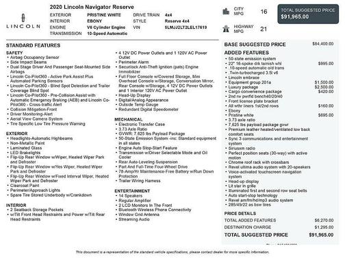 2020 Lincoln Navigator Reserve