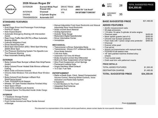 2026 Nissan Rogue SV