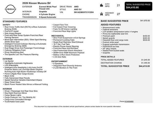 2026 Nissan Murano SV