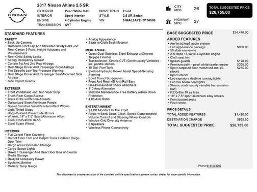 2017 Nissan Altima 2.5 SR