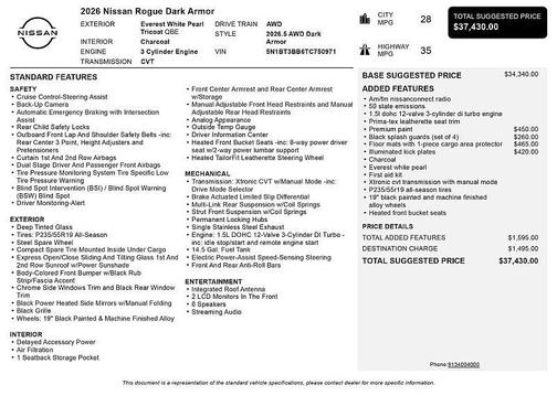 2026 Nissan Rogue Dark Armor