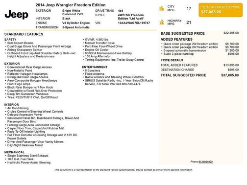 2014 Jeep Wrangler Freedom Edition