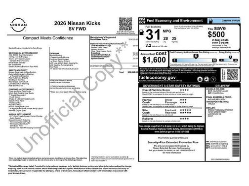 2026 Nissan Kicks SV