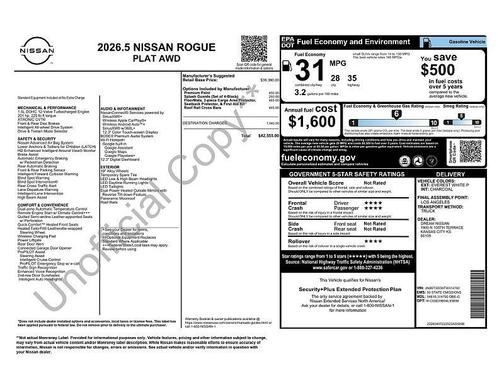 EVEREST.WHITE 2026 Nissan Rogue Platinum