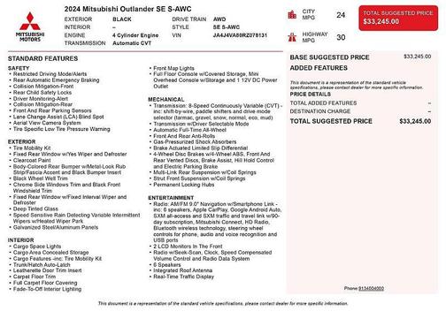 2024 Mitsubishi Outlander SE