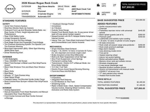 2026 Nissan Rogue Rock Creek