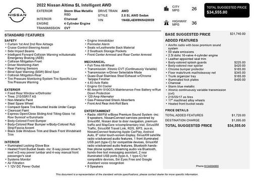 2022 Nissan Altima 2.5 SL