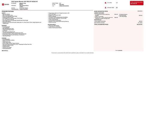 2019 Toyota 4Runner TRD Off Road