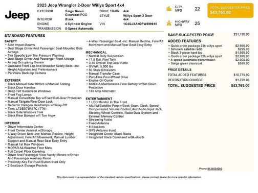 2023 Jeep Wrangler Sport S
