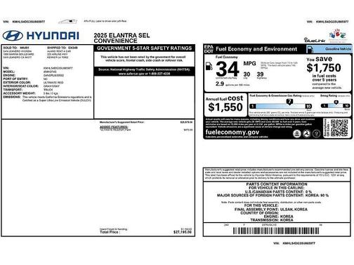 2025 Hyundai ELANTRA SEL