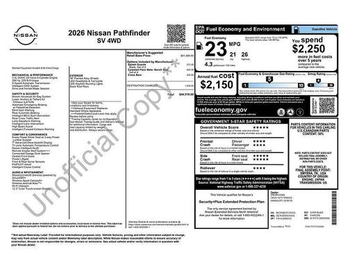 2026 Nissan Pathfinder SV
