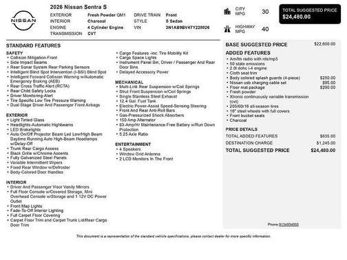 2026 Nissan Sentra S