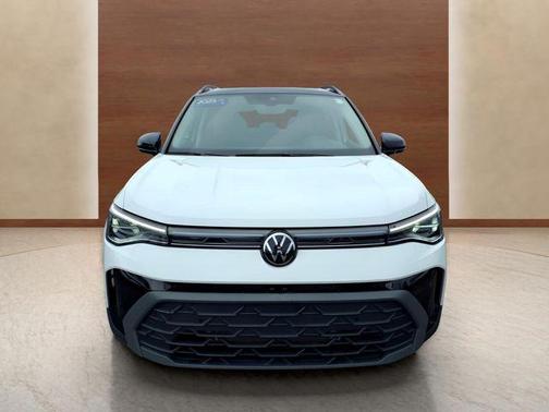 Pure White 2025 Volkswagen Taos SE Black