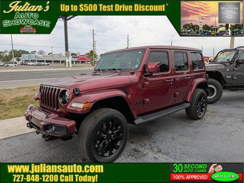Maroon 2021 Jeep Wrangler Unlimited Sahara