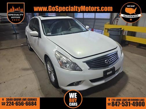 Moonlight White 2013 INFINITI G37x Base