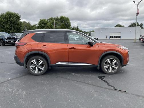 Orange / Black 2022 Nissan Rogue Platinum