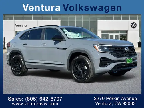 PURE GRAY 2026 Volkswagen Atlas Cross Sport 2.0T SEL R-Line Black