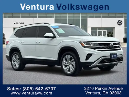 Pure White 2023 Volkswagen Atlas 2.0T SE w/Technology
