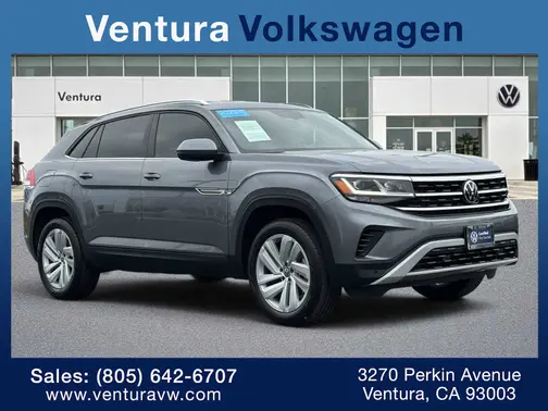Platinum Gray Metallic 2023 Volkswagen Atlas Cross Sport 3.6L V6 SE w/Technology