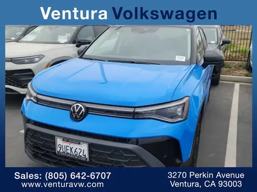 Cornflower Blue w/Deep Black Roof 2025 Volkswagen Taos SE Black