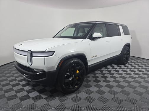 Glacier White 2024 Rivian R1S Adventure Quad Motor Large Pack