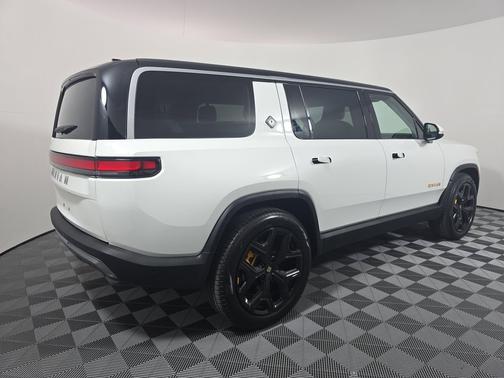 Glacier White 2024 Rivian R1S Adventure Quad Motor Large Pack