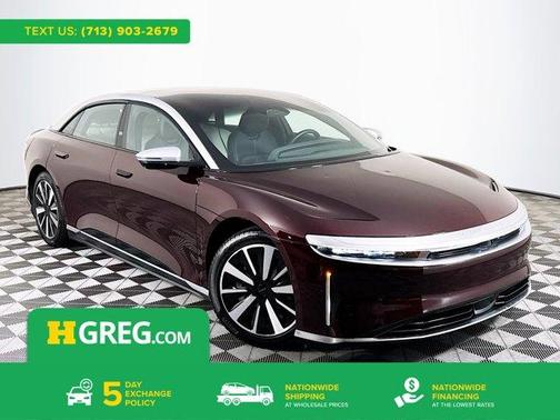 Burgundy 2022 Lucid Air Grand Touring