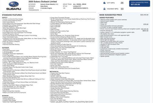 2020 Subaru Outback Limited