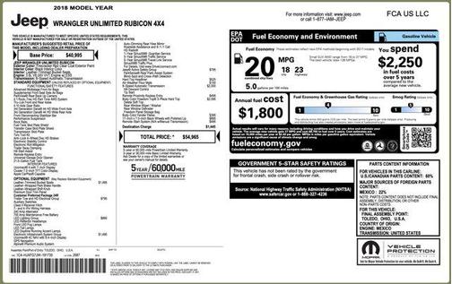 2018 Jeep Wrangler Unlimited Rubicon