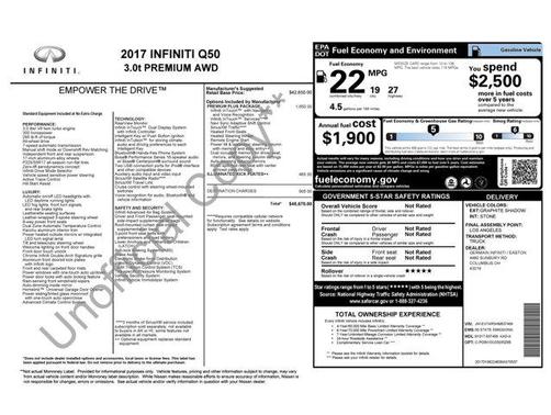 2017 INFINITI Q50 3.0T Premium