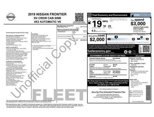 2019 Nissan Frontier SV