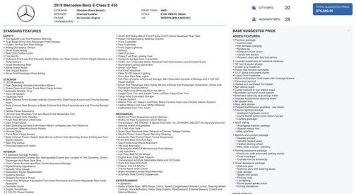 2019 Mercedes-Benz E-Class 4MATIC