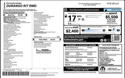 2022 Dodge Durango R/T RWD