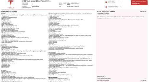 2023 Tesla Model 3 Standard Range