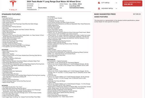 2024 Tesla Model Y Long Range Dual Motor All-Wheel Drive