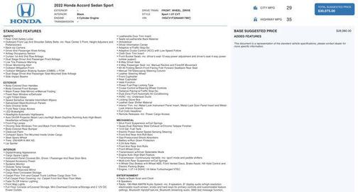 2022 Honda Accord Sport 1.5T