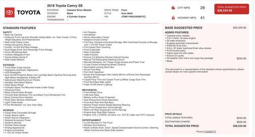2018 Toyota Camry SE