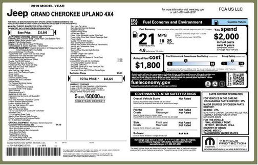 2019 Jeep Grand Cherokee Upland