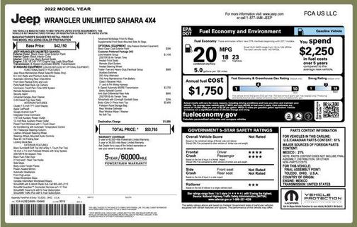 2022 Jeep Wrangler Unlimited Sahara