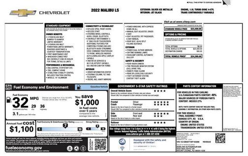 2022 Chevrolet Malibu 1LS