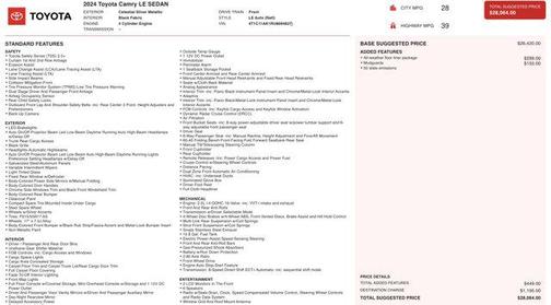 2024 Toyota Camry LE