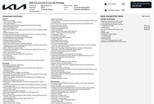 2022 Kia Sorento SX