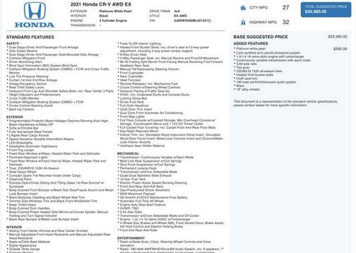 2021 Honda CR-V AWD EX