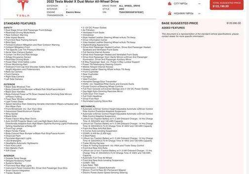 2022 Tesla Model X Dual Motor All-Wheel Drive